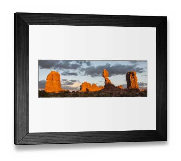 Framed Print : Balanced Rock during sunset, Arches National Park, Utah, USA Framed Print : Balanced Rock during sunset, Arches National Park, Utah, USA
