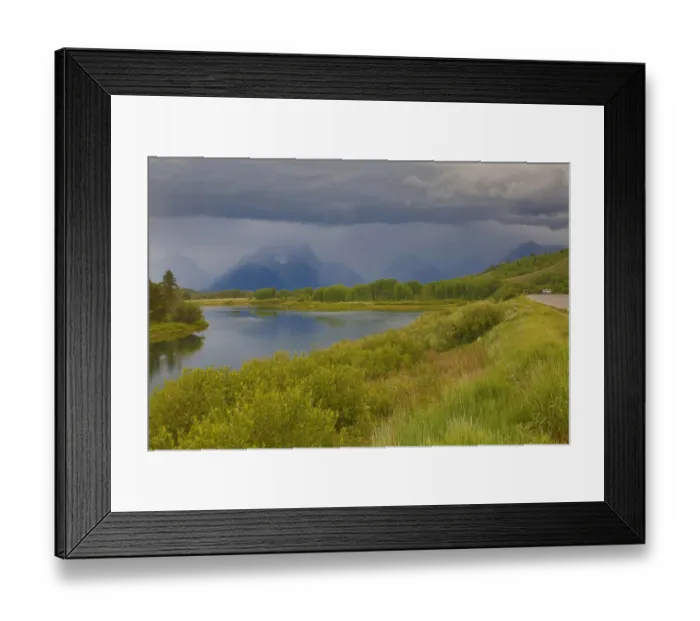 Framed Print : Early Morning light at Oxbow Bend of Snake River, Grand Teton National Park, Wyoming, USA