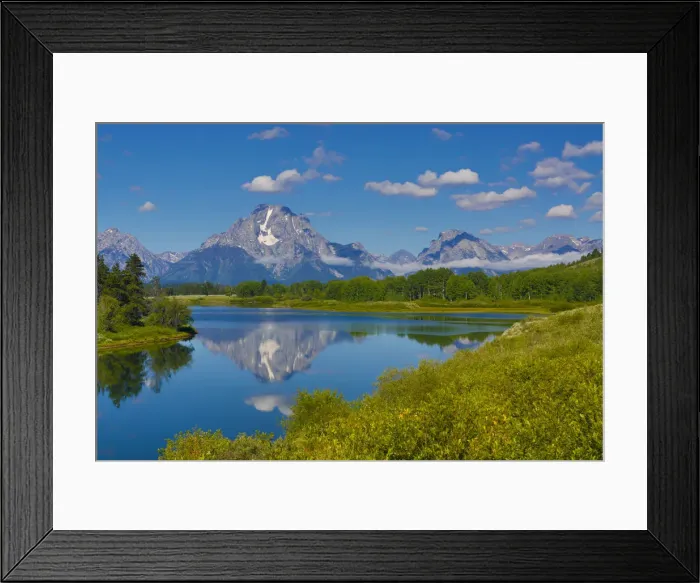 Framed Print : Mt Moran reflecting in Snake River, Grand Teton National Park, Wyoming, USA