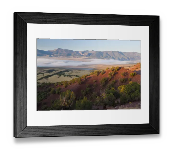 Framed Print : Morning fog over Browns Park, Utah, USA Framed Print : Morning fog over Browns Park, Utah, USA