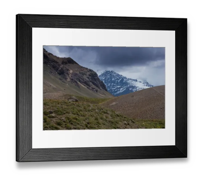Framed Print : Mountain pass between Mendoza and Santiago, Andes, Argentina