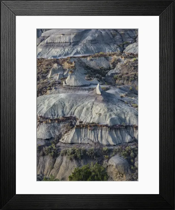 Framed Print : Rock formations in badlands, Makoshika State Park, Montana, USA Framed Print : Rock formations in badlands, Makoshika State Park, Montana, USA