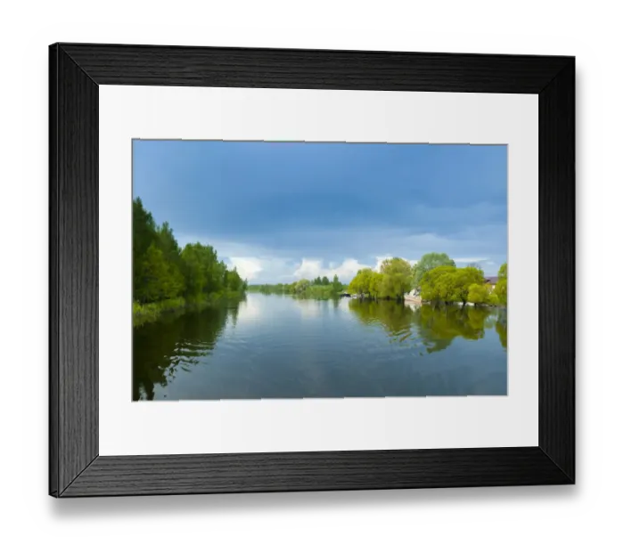 Framed Print : Sky reflecting in Emajogi River, Tartu, Estonia Framed Print : Sky reflecting in Emajogi River, Tartu, Estonia