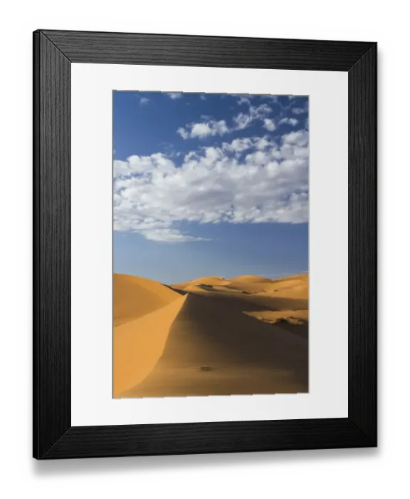 Framed Print : Landscape of dunes in Erg Chebbi, Sahara, Morocco