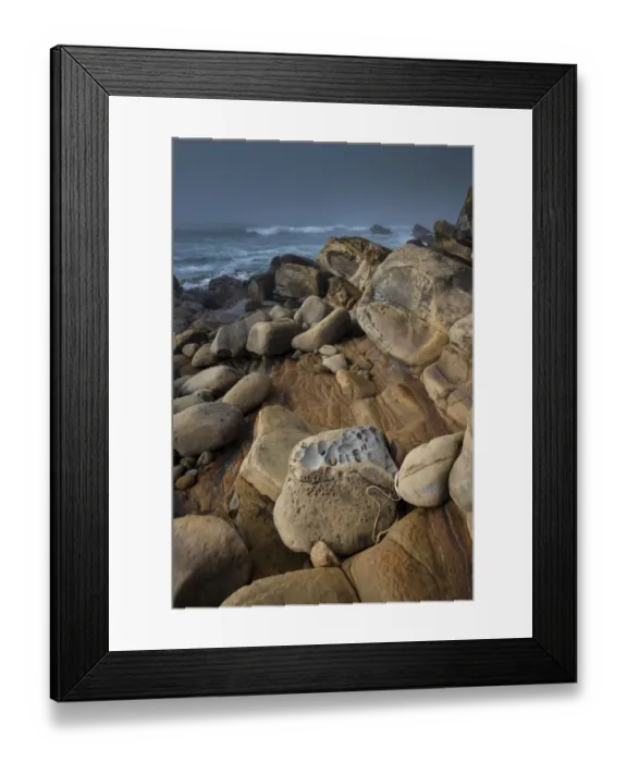 Framed Print : Shoreline landscape of rocks and ocean at Salt Point State Park, California, USA Framed Print : Shoreline landscape of rocks and ocean at Salt Point State Park, California, USA