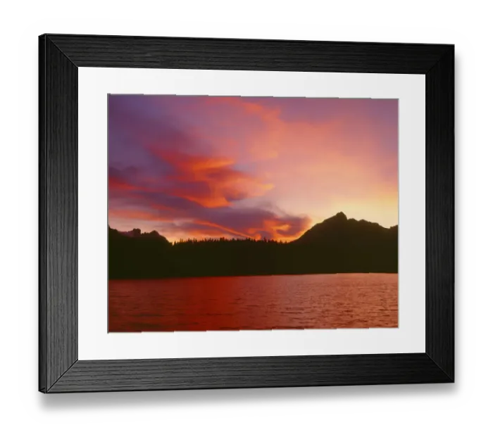 Framed Print : Sunset over Mount Bosworth and Herbert Lake, Banff National Park, Alberta, Canada Framed Print : Sunset over Mount Bosworth and Herbert Lake, Banff National Park, Alberta, Canada