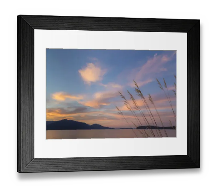 Framed Print : Sunset over Hood Canal and Olympic Mountains, Dabob Bay, Seabeck, Washington State, USA Framed Print : Sunset over Hood Canal and Olympic Mountains, Dabob Bay, Seabeck, Washington State, USA