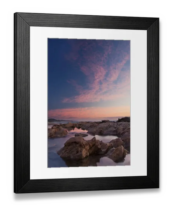 Framed Print : Pink sunrise over the sea - Cape Vidal South Africa Framed Print : Pink sunrise over the sea - Cape Vidal South Africa