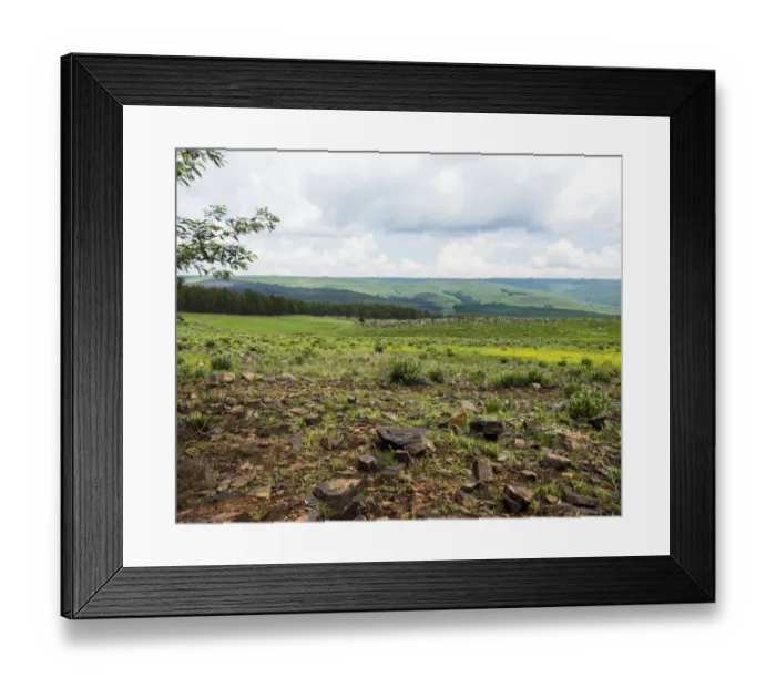 Framed Print : Large green valley, South Africa Framed Print : Large green valley, South Africa