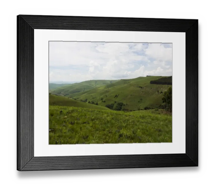 Framed Print : Large green valley, South Africa Framed Print : Large green valley, South Africa