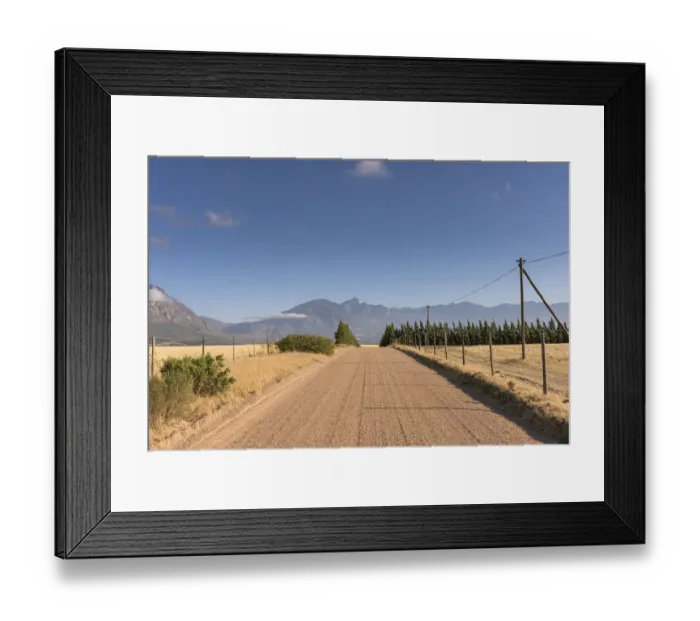 Framed Print : Road, Tulbagh, Western Cape, South Africa, Day, Horizontal, No People, Colour image