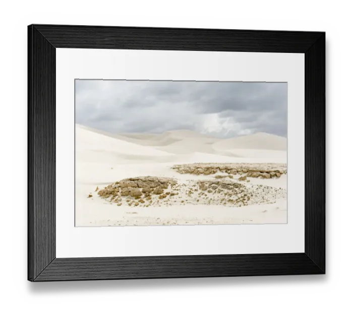 Framed Print : De Hoop coastal dune fields and winter storm clouds Framed Print : De Hoop coastal dune fields and winter storm clouds