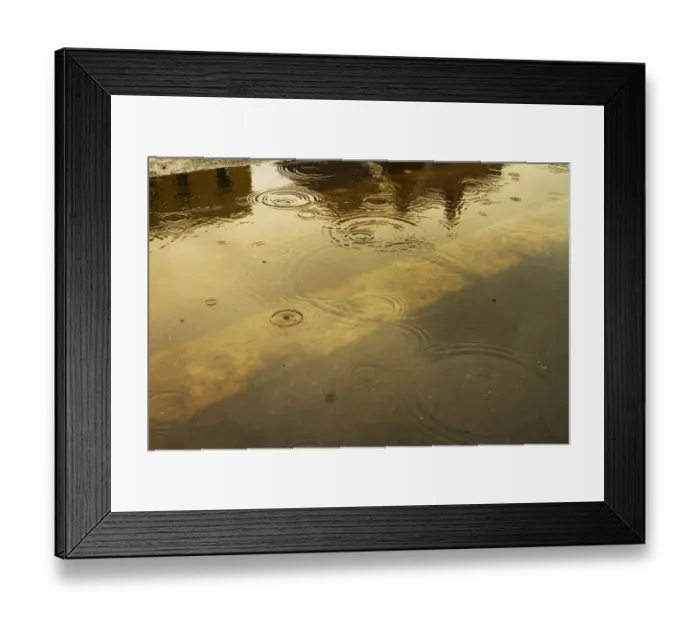 Framed Print : Colour image, Color image, Photography, Horizontal, No people, Landscape, Day, Rain