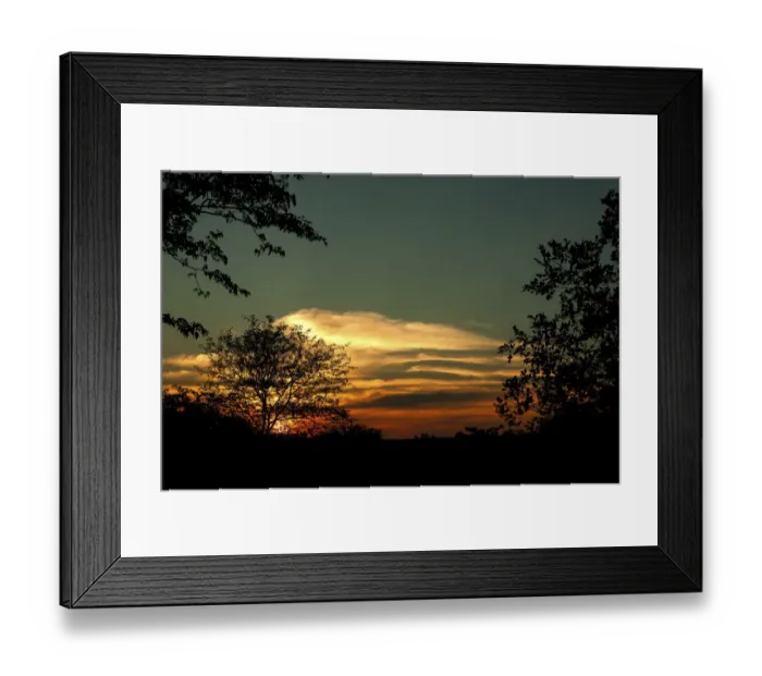 Framed Print : Sunset near the Pafuri Gate of the Kruger National Park, South Africa