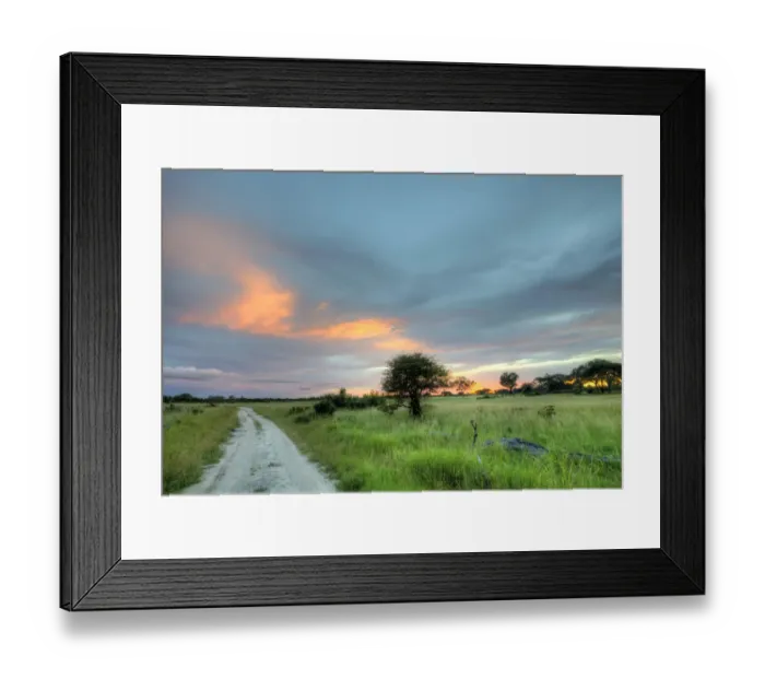 Framed Print : Color Image, Photography, No People, Horizontal, Outdoors, Sunset, Moody Sky, Horizon Over Land