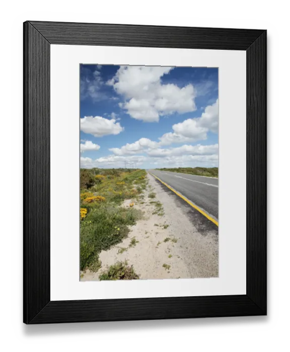 Framed Print : Color Image, Photography, No People, Vertical, Outdoors, Day, Cloud, Road, Horizon Over Land