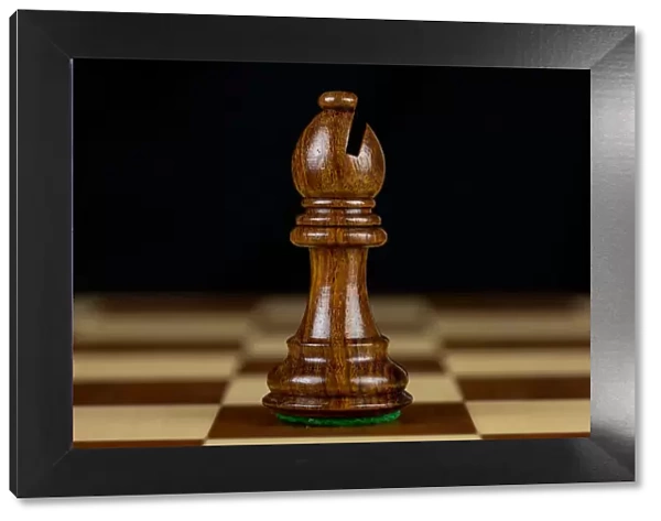 Color Image, Colour Image, Photography, bishop, black background, board, chess, chessboard