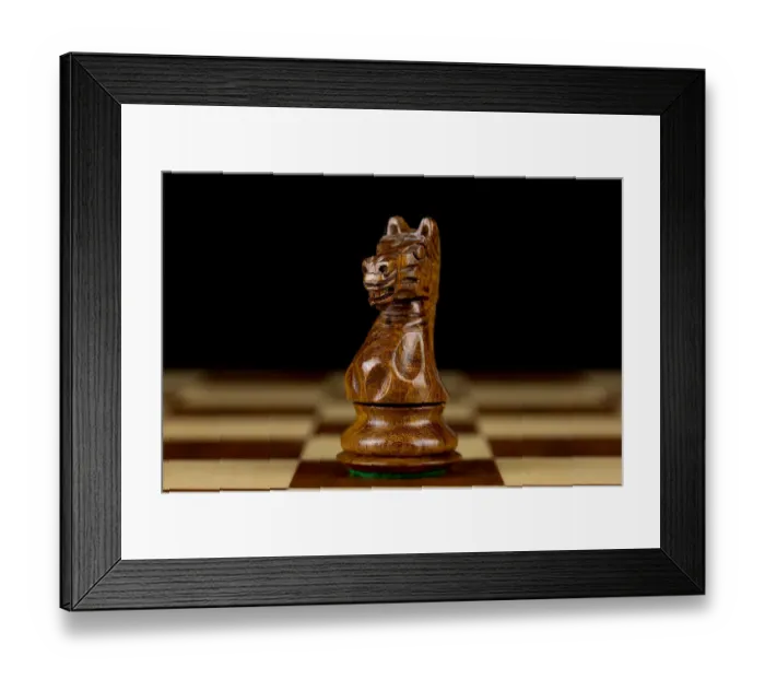 Framed Print : Color Image, Colour Image, Photography, black background, board, chess, chessboard