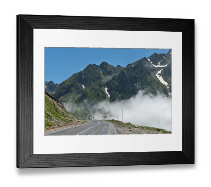 Framed Print : bend, clear sky, color image, curve, day, fog, landscape, mist, mountain, mountain range Framed Print : bend, clear sky, color image, curve, day, fog, landscape, mist, mountain, mountain range