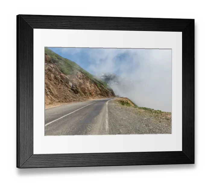 Framed Print : color image, day, fog, landscape, mist, mountain, mountain range, nature, no people Framed Print : color image, day, fog, landscape, mist, mountain, mountain range, nature, no people