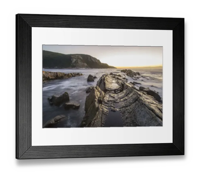 Framed Print : africa, coastline, color image, colour image, dawn, day, inter-tidal platforms, landscape Framed Print : africa, coastline, color image, colour image, dawn, day, inter-tidal platforms, landscape