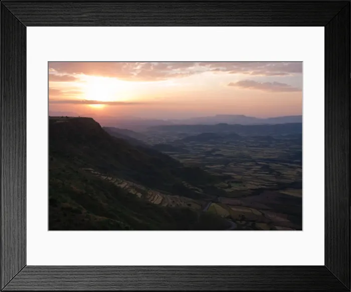Framed Print : abyssinia, color image, colour image, day, dusk, fields, horizontal, lalibela, landscape Framed Print : abyssinia, color image, colour image, day, dusk, fields, horizontal, lalibela, landscape