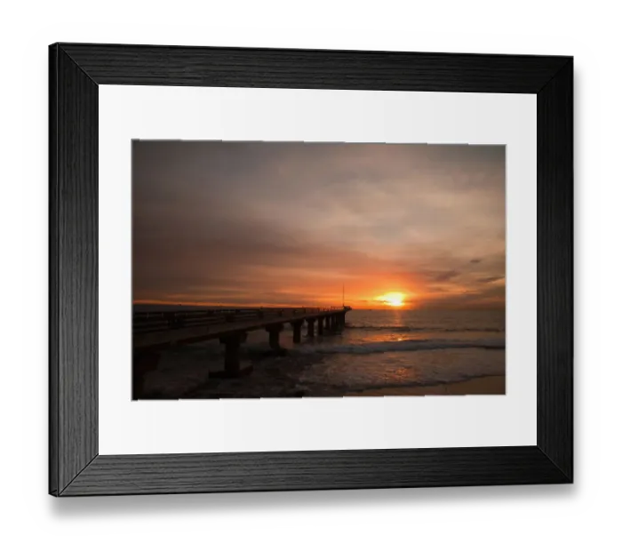 Framed Print : beauty in nature, boardwalk, color image, colour image, dusk, hobie beach, horizontal