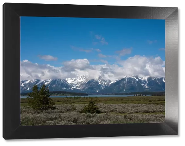 clouds, colour image, day, glacial valley, grand teton national park, horizontal