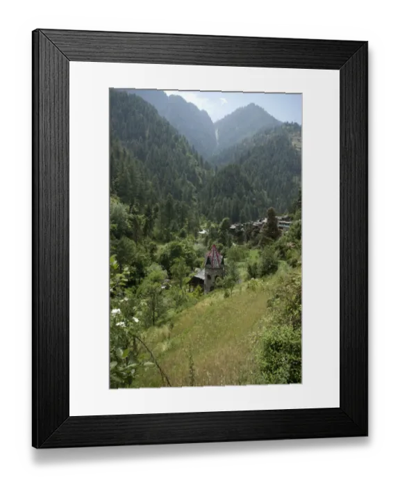 Framed Print : color image, day, himachal pradesh, house, idyllic, india, landscape, meadow, mountain Framed Print : color image, day, himachal pradesh, house, idyllic, india, landscape, meadow, mountain