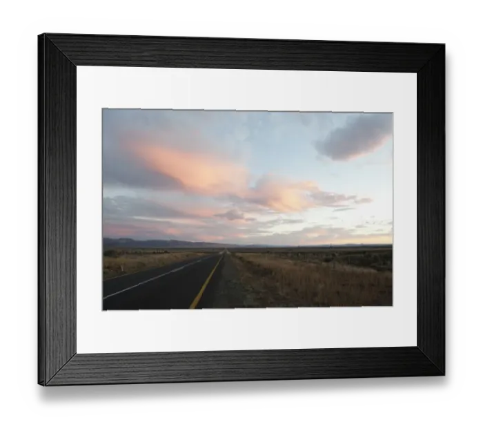 Framed Print : cloud, color image, great karoo, highway, horizon over land, horizontal, landscape
