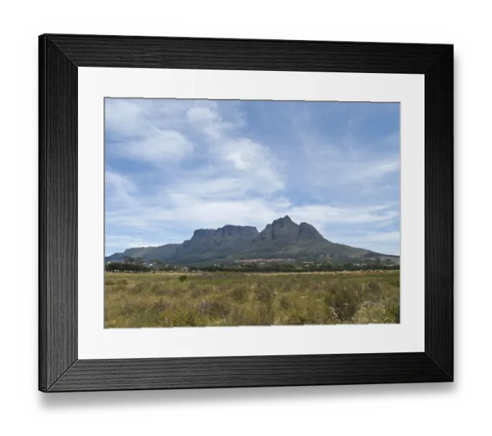 Framed Print : color image, colour image, devils peak, grandeur, high, horizontal, landscape Framed Print : color image, colour image, devils peak, grandeur, high, horizontal, landscape