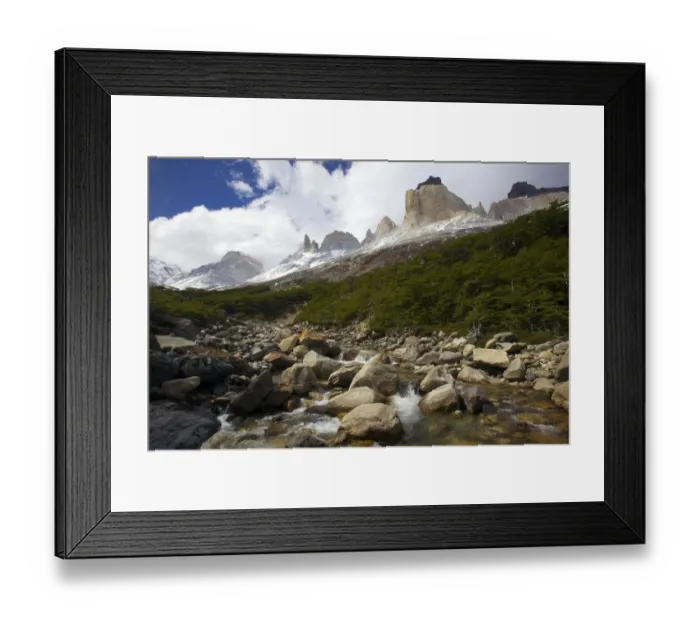 Framed Print : andes, beauty in nature, blue sky, chile, cloud, color image, copy space, cuernos del paine Framed Print : andes, beauty in nature, blue sky, chile, cloud, color image, copy space, cuernos del paine
