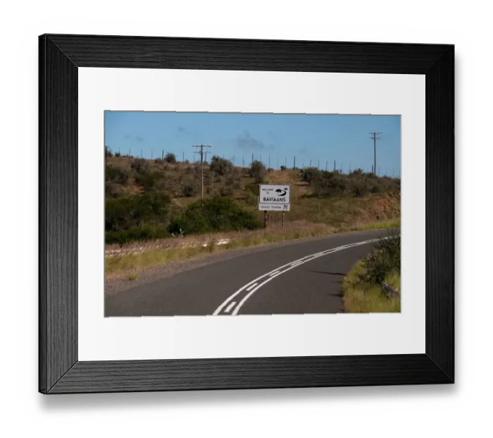 Framed Print : baviaans kloof, billboard, color image, country road, curve, day, eastern cape, field Framed Print : baviaans kloof, billboard, color image, country road, curve, day, eastern cape, field