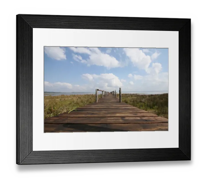 Framed Print : boardwalk, clouds, day, horizontal, landscape, nature, no people, non-urban scene, photography, st Framed Print : boardwalk, clouds, day, horizontal, landscape, nature, no people, non-urban scene, photography, st