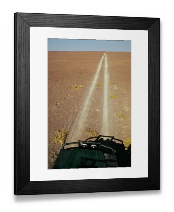 Framed Print : 4x4, barren, day, desert, diminishing perspective, dirt road, extreme terrain, landscape Framed Print : 4x4, barren, day, desert, diminishing perspective, dirt road, extreme terrain, landscape