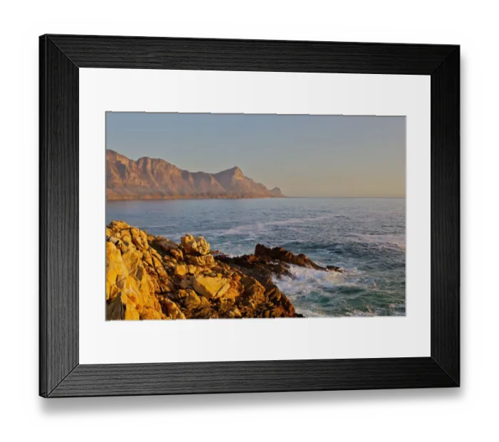 Framed Print : bay, beauty in nature, coastline, horizontal, idyllic, kogel bay, landscape, nature