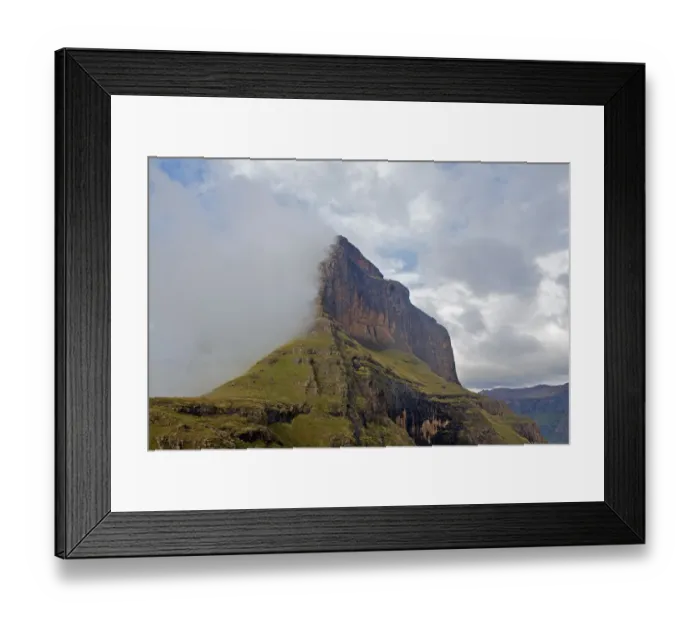 Framed Print : beauty in nature, cathedral peak, cloud, colour image, day, daytime, drakensberg Framed Print : beauty in nature, cathedral peak, cloud, colour image, day, daytime, drakensberg
