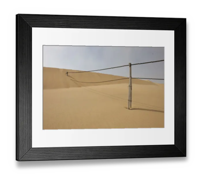 Framed Print : arid, beauty in nature, day, desert, extreme terrain, fence, horizon over land, horizontal Framed Print : arid, beauty in nature, day, desert, extreme terrain, fence, horizon over land, horizontal