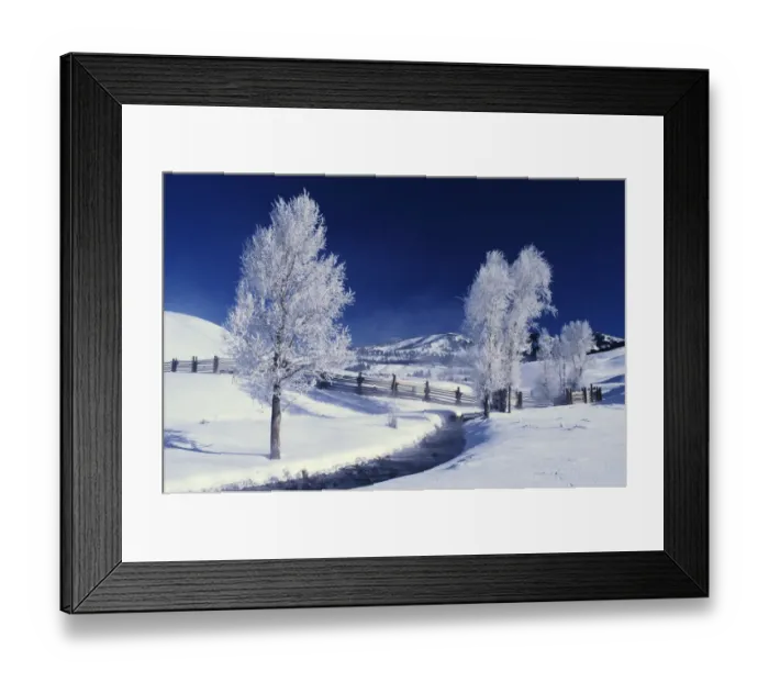 Framed Print : beauty in nature, clear sky, color image, day, fence, horizon over land, horizontal Framed Print : beauty in nature, clear sky, color image, day, fence, horizon over land, horizontal