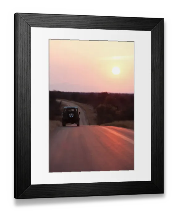 Framed Print : 4x4, adventure, beauty in nature, horizon over land, journey, kruger national park
