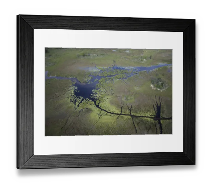 Framed Print : aerial view, beauty in nature, botswana, day, horizontal, lake, landscape, nature Framed Print : aerial view, beauty in nature, botswana, day, horizontal, lake, landscape, nature