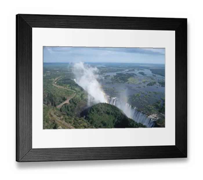 Framed Print : aerial view, beauty in nature, color image, day, flowing water, horizon over land