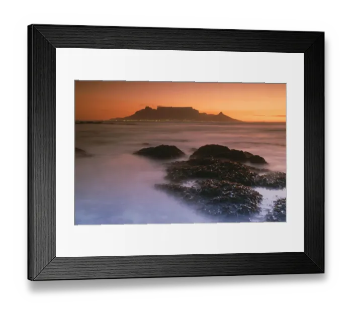 Framed Print : bay, cape town, capital cities, color image, horizon over water, horizontal, international landmark Framed Print : bay, cape town, capital cities, color image, horizon over water, horizontal, international landmark