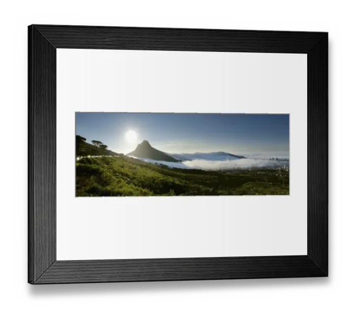 Framed Print : Late afternoon mist comes in over Cape Towns city bowl Framed Print : Late afternoon mist comes in over Cape Towns city bowl