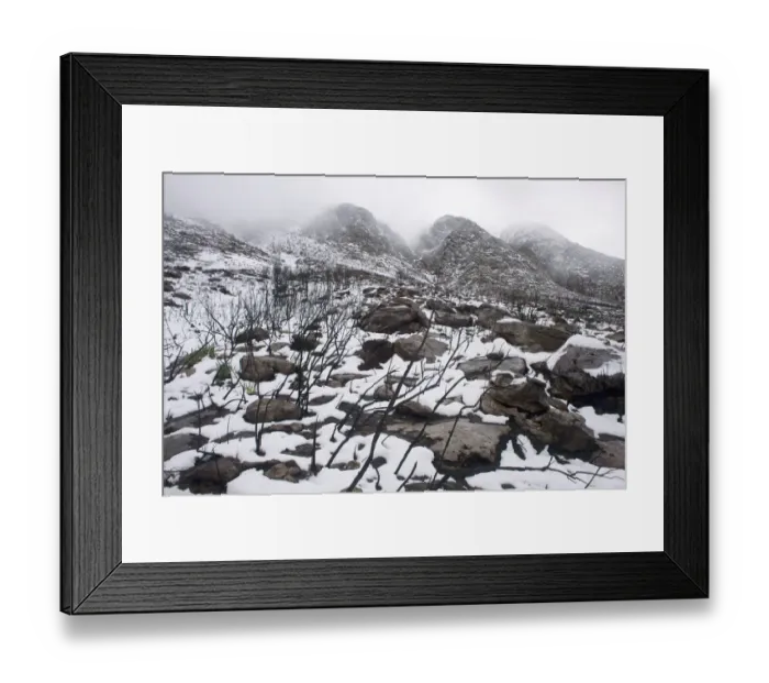 Framed Print : barren, beauty in nature, cold, color image, day, extreme terrain, fog, horizontal Framed Print : barren, beauty in nature, cold, color image, day, extreme terrain, fog, horizontal