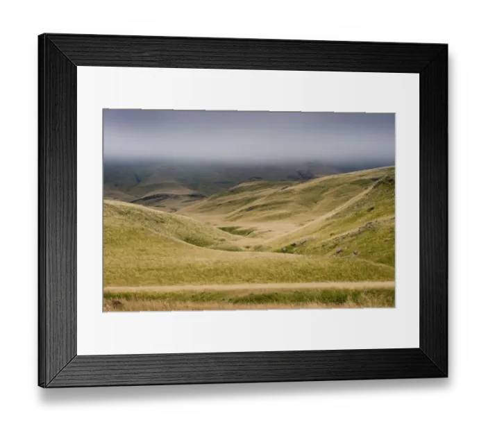 Framed Print : Beauty In Nature, Drakensberg, Fog, Grass, Green, Hill, Landscape, Nature, Non-Urban Scene Framed Print : Beauty In Nature, Drakensberg, Fog, Grass, Green, Hill, Landscape, Nature, Non-Urban Scene