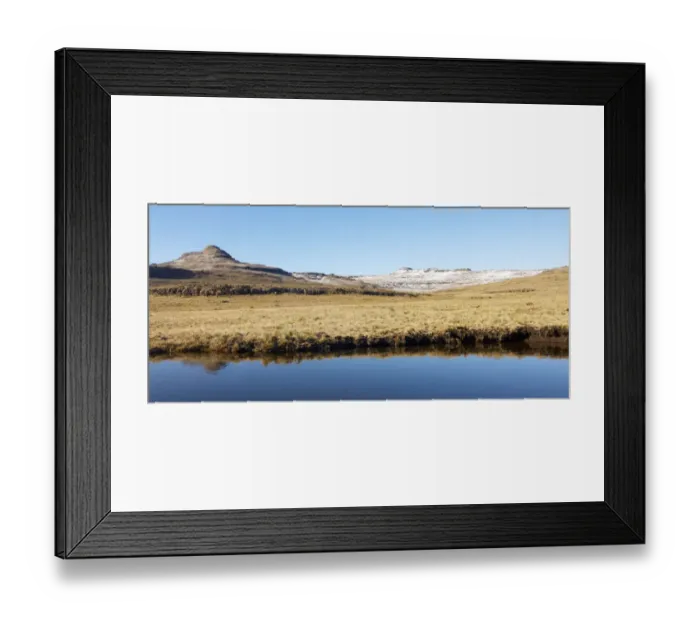 Framed Print : Beauty In Nature, Clear Sky, Drakensberg, KwaZulu-Natal, Lake, Landscape, Mountain Framed Print : Beauty In Nature, Clear Sky, Drakensberg, KwaZulu-Natal, Lake, Landscape, Mountain