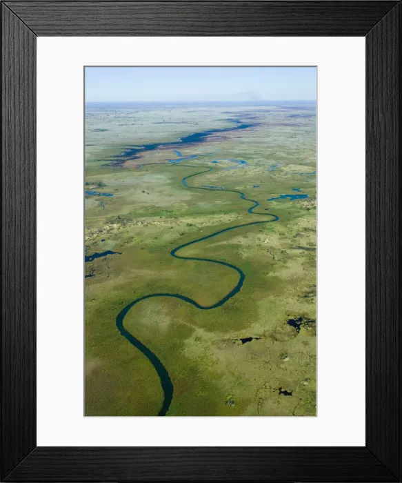 Framed Print : Curve, Delta, Generic Location, High Angle View, Horizon, Landscape, Nature, Non-Urban Scene
