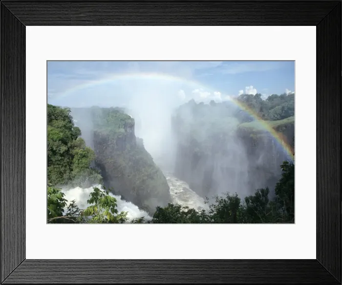 Framed Print : Africa, Arc, Cloud, Color Image, Day, Devils Cataract, Flowing Water, Fog, Forest
