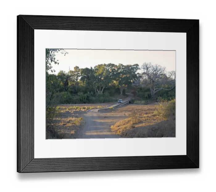 Framed Print : Africa, Bare Tree, Bridge, Car, Color Image, Crossing, Day, Dirt Road, Generic Location Framed Print : Africa, Bare Tree, Bridge, Car, Color Image, Crossing, Day, Dirt Road, Generic Location
